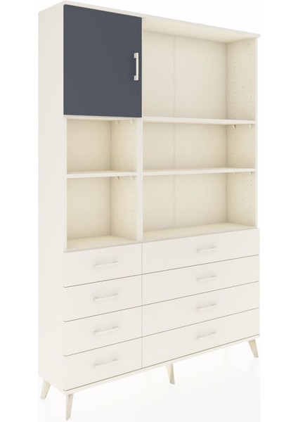 Arges Dolap 7 Raflı 8 Çekmeceli Tek Kapaklı 132X30X195 Aytaşı-Antrasit/aytaşı fiyatları