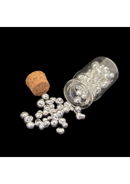 20 Gram 999 Ayar Gümüşten Üretilmiş Şeffaf Cam Şişede Sunulan Özel Granül Gümüş HEDIYESI-552 fiyatları
