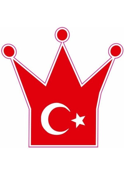 Kabartmalı Yeni Kartal Türk Bayrağı Motor ve Oto Sticker 7,5x9 cm Ölçüsünde