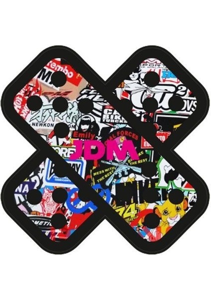 Kabartmalı Yeni Kurukafa Motor ve Oto Sticker 6X10 cm Ölçüsünde