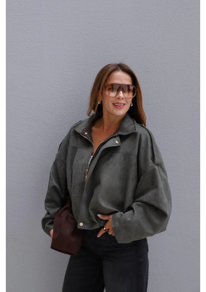 Haki Yarasa Kol Ceket modelleri