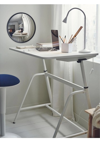 Gladhöjden Yüksekliği Ayarlanabilen Çalışma Masası Beyaz 100 x 60 cm