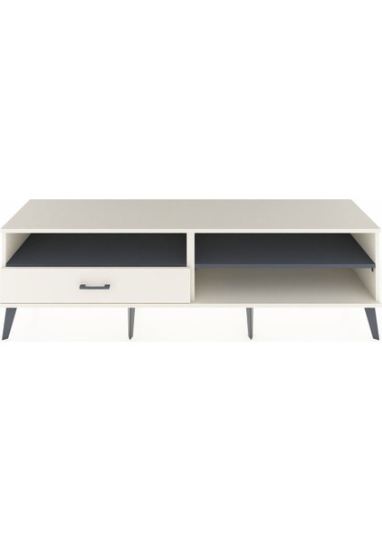Hyperion Tv Ünitesi 2 Raflı Tek Çekmeceli 176X44X51 Aytaşı-Antrasit/aytaşı