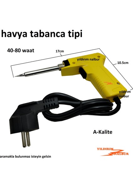 Havya Leyim Tabancası 40-80 Waat Tabanca Tipi Kaynak Tabancası fiyatları