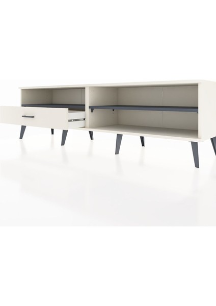 Hyperion Tv Ünitesi 2 Raflı Tek Çekmeceli 176X44X51 Aytaşı-Antrasit/aytaşı fırsatları