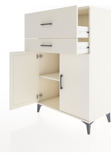 Hyperion Dolap Tek Raflı 2 Çekmeceli 2 Kapaklı 88X44X134 Aytaşı-Aytaşı fırsatları
