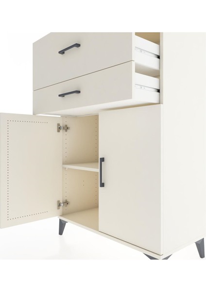 Hyperion Dolap Tek Raflı 2 Çekmeceli 2 Kapaklı 88X44X134 Aytaşı-Aytaşı indirimleri