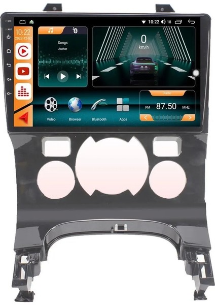 Peugeot 3008/5008 Dijital Klima 2010 / 2015 Androidauto/carplay Multimedya