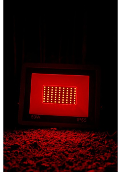 50W IP65 Su Geçirmez Dış Mekan Kırmızı LED Projektör