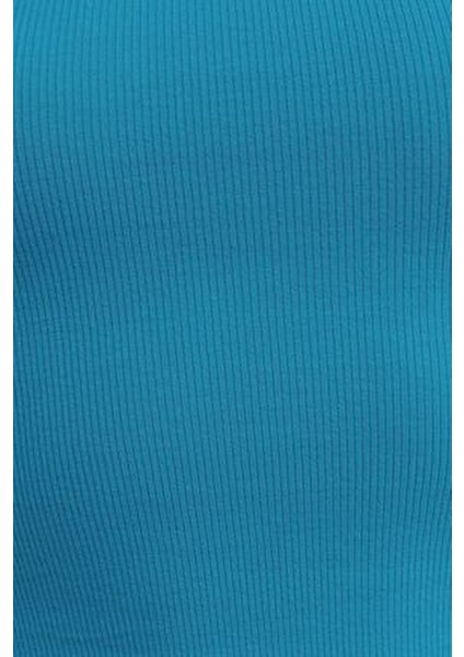 Kadın Örme Atlet Nefes Alabilir Fitilli Halter Yaka 3'lü Paket %95 Pamuk