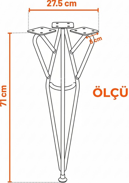 Rüzgar 71 cm Siyah Metal Masa ve Sehpa Ayağı Dayanıklı Mobilya Destek Yükseltici Ayak Modern Tasarım modelleri