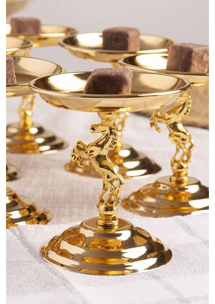 OK032 Manor Altın Aksesuarlı Ayaklı Lokumluk 8.5 cm – Şık Sunumluk ve Dekoratif Servis Ürünü