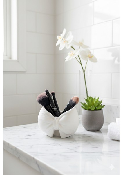 Fiyonk Formunda Dekoratif Fırçalık/vazo/organizer