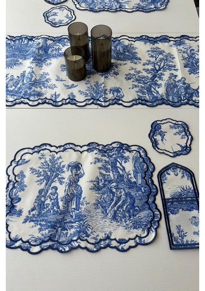 Okyanus Keten Amerikan Servis Takımı 19 Parça Mavi fırsatları