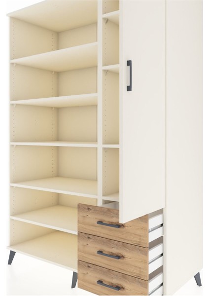 Kronos Dolap 9 Raflı 3 Çekmeceli Tek Kapaklı 132X59X195 Aytaşı-Aytaşı/çam fırsatları