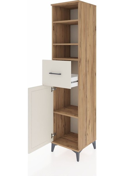 Hyperion Dolap 4 Raflı Tek Çekmeceli Tek Kapaklı 44X44X195 Çam-Aytaşı fırsatları