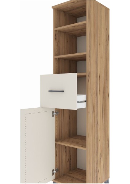 Hyperion Dolap 4 Raflı Tek Çekmeceli Tek Kapaklı 44X44X195 Çam-Aytaşı indirimleri