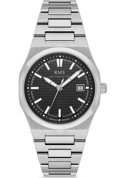 RMS.1.AG1611.02-W Kristal Cam Takvimli 5 Atm Suya Dayanıklı Metalik Renk Erkek Kol Saati