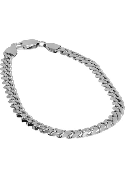 Erkek 5 mm Zincir Çelik Bileklik