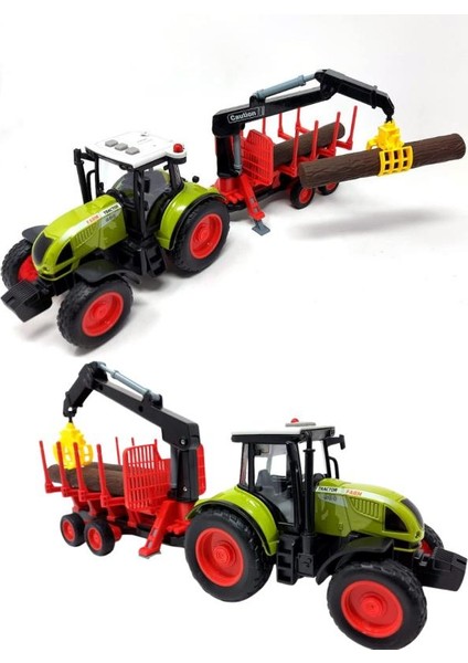 Oyuncak Sesli ve Pilli Römorklu Traktör 1:16 - CTOY-WY900M