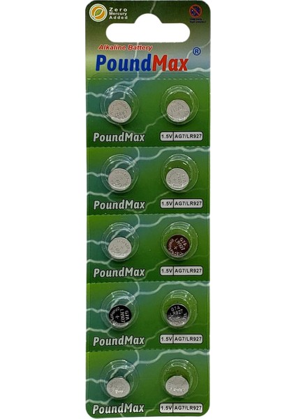 10X Ag7, LR57, LR927, 395 1,5V Alkalin Pil Düğme Hücreleri, SR927, SR927W Saat Oyuncakları, Küçük Elektronik Cihazlar, Saatler, Araba Anahtarları, Uzaktan Kumandalar, Teraziler Için