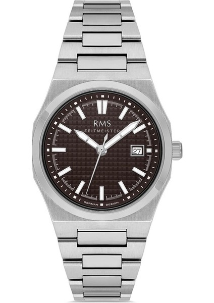 RMS.1.AG1611.06-W Kristal Cam Takvimli 5 Atm Suya Dayanıklı Metalik Renk Erkek Kol Saati