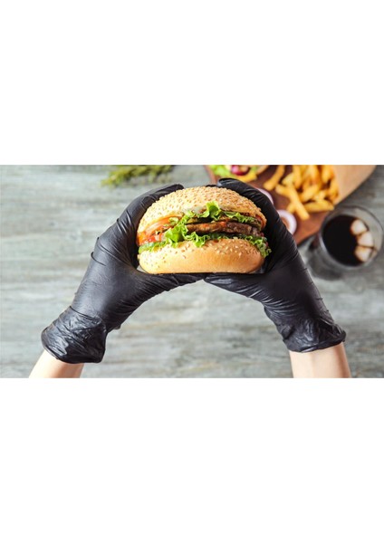 Only Evo Beyond Siyah Pudrasız Nitril Eldiven - Muayne Iş Eldiveni - Large - 100'LÜ Paket indirimleri