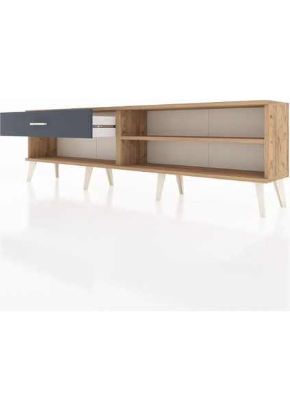 Arges Tv Ünitesi Tek Raflı Tek Çekmeceli 176X30X51 Çam-Çam/antrasit fırsatları