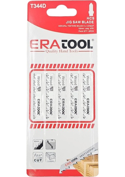 Fixonic Eratool ERA51835 T344D Ahşap Dekupaj Testere Bıçağı (5'li Paket)