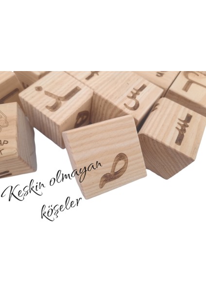 Elif Ba Eğitici Ahşap Kuran Harf Küpleri Kelime Oluştur ve Oku Ahşap Küpler Montessori Ahşap Küp fiyatları