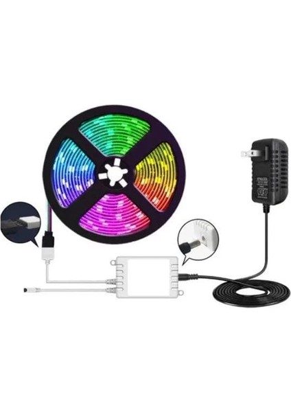 5 Metre Tak Çalıştır Kumandalı, 96 Renk Rgb Şerit LED Tv Ünitesi, Mutfak Tezgahı, Vitrin, Tavan Ledi fiyatları