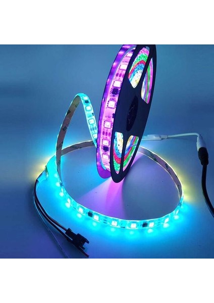 5 Metre Tak Çalıştır Kumandalı, 96 Renk Rgb Şerit LED Tv Ünitesi, Mutfak Tezgahı, Vitrin, Tavan Ledi