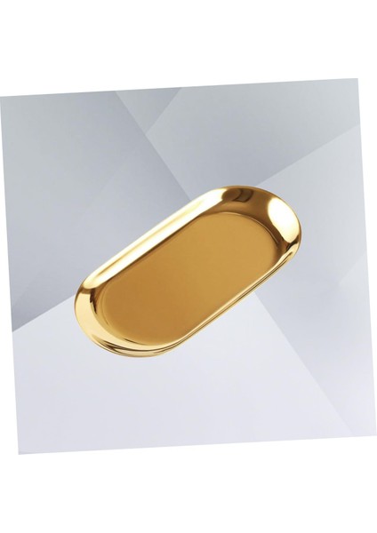 Metal Oval Tabak Gold 10,5 x 23 cm – Şık Sunum ve Dekoratif Servis Tabağı fiyatları