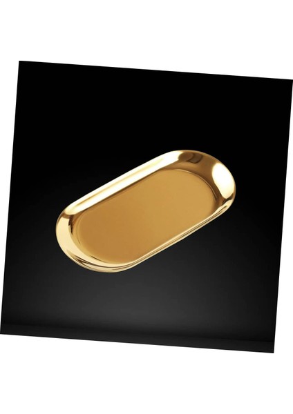 Metal Oval Tabak Gold 10,5 x 23 cm – Şık Sunum ve Dekoratif Servis Tabağı modelleri