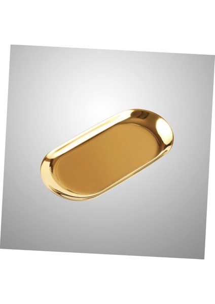 Metal Oval Tabak Gold 10,5 x 23 cm – Şık Sunum ve Dekoratif Servis Tabağı fırsatları
