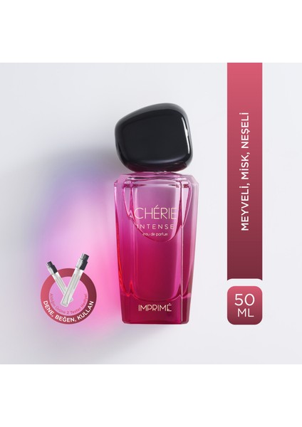 Chérie Intense Edp Kadın Parfüm 50ML | Meyveli & Misk | Elma, Mandalina, Gül, Müge, Vanilya, Misk