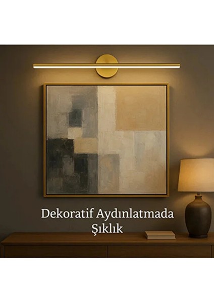 Modern Kablosuz Tak Çalıştır Ledli Pilli Aplik Banyo Tablo Ayna Aydınlatma Eskitme Gold Pil Dahildir fırsatları