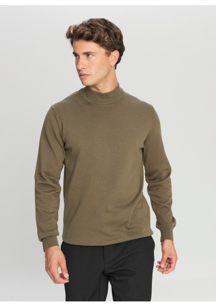 Yarım Balıkçı Yaka Standart Haki Erkek Kazak ACE043261438_HAK modelleri