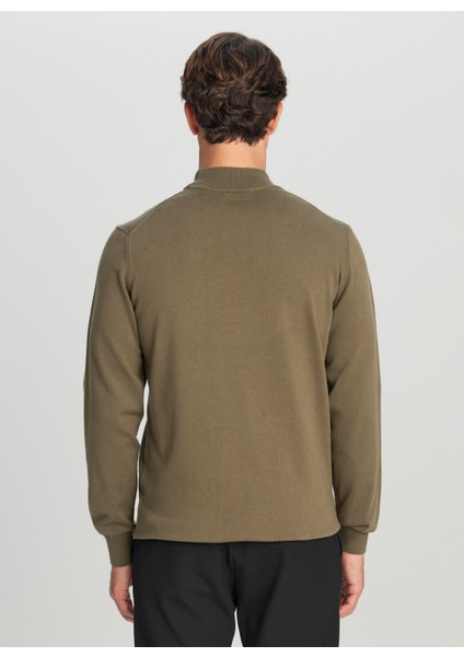 Yarım Balıkçı Yaka Standart Haki Erkek Kazak ACE043261438_HAK indirimleri