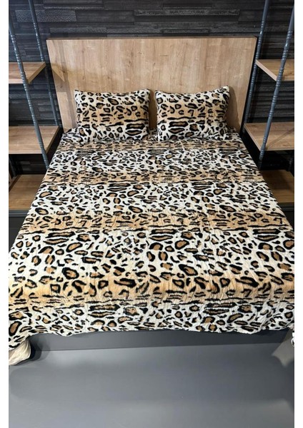 Leopar Tavşan Tüyü Çift Kişilik Yatak Örtüsü 220X240 cm fiyatları