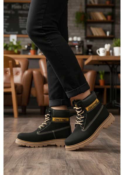 Siyah Soğuğa Dirençli Kaymaz Unisex Bot 922 G