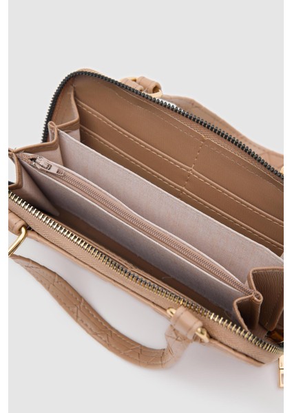 Klosa Vizon Renk Çapraz Çanta Cüzdan fırsatları