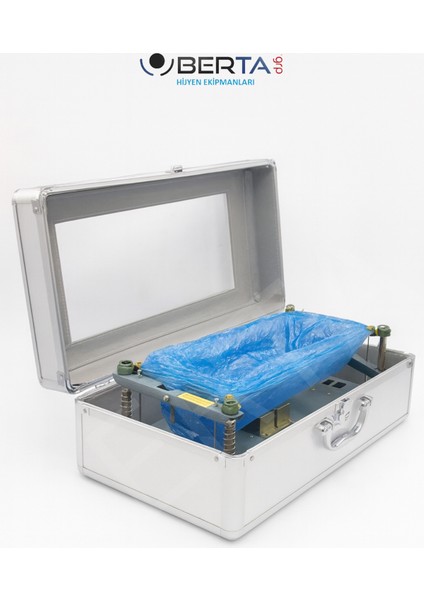 Paslanmaz Çelik Çanta Tipi Manuel Galoş Makinesi Galoşmatik - 100 Adet Galoş Hediyelidir fırsatları