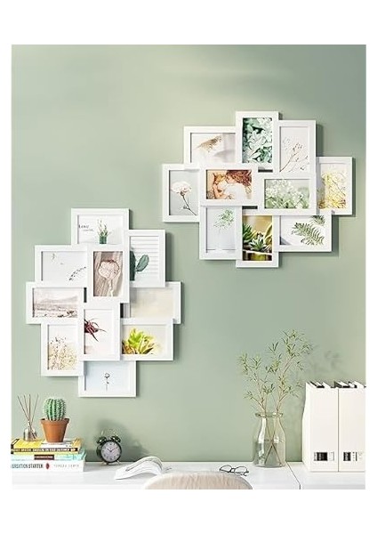 Songmics Resim Çerçevesi Kolajı, Her Biri 10 x 15 cm (4 x 6 Inç) 10 Fotoğraf Için, Mdf'den Yapılmış, fiyatları