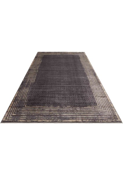 Mahal MHL 01 Antrasit Altın - Viskon Halı | Sık Dokuma Salon Halısı fiyatları