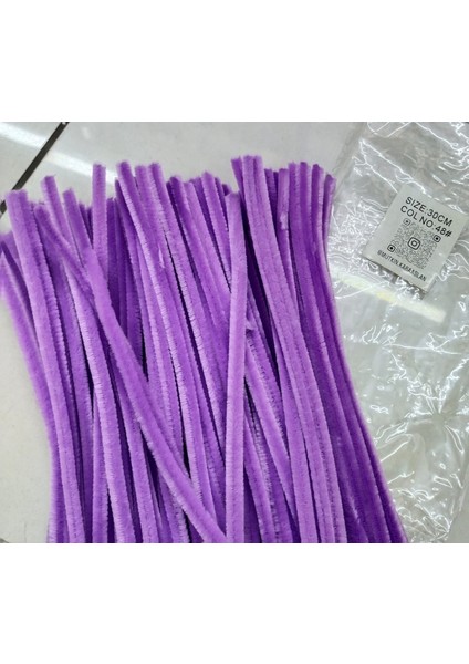 30 cm Lila Tüylü Hobi Çubuğu Şönil- 100'LÜ Paket-Lila-Mor NO48 indirimleri
