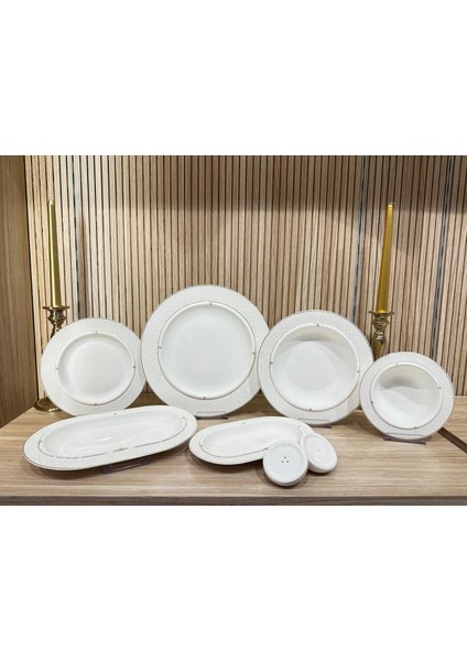 Revol 28 Parça Bone Porselen Yemek Takımı - GLD01