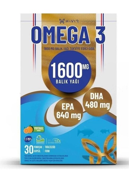 Omega 3 1600 Mg 30 Kapsül