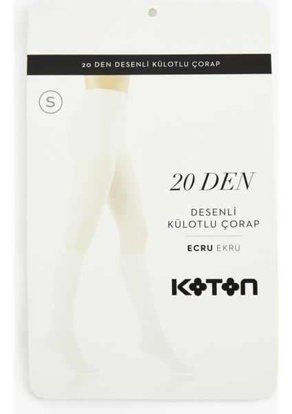 20 Den Bloklu Külotlu Çorap