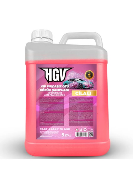 Fırçasız Oto Köpük Şampuanı 5 Lt (Vıp) | Profesyonel | Hgv